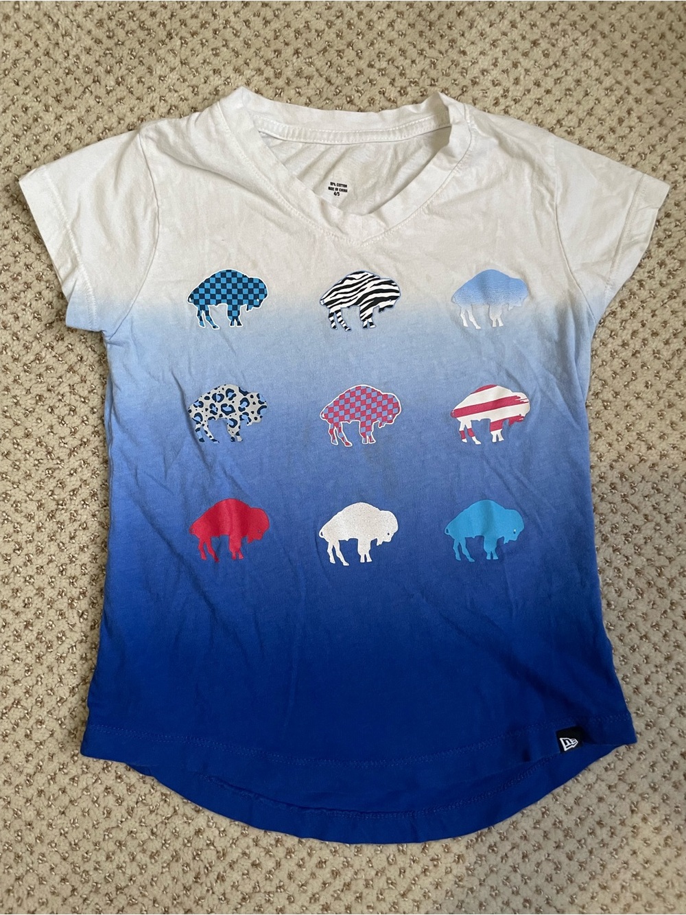 Kids Blue Ombre Buffalo Graphic Tee - New Era